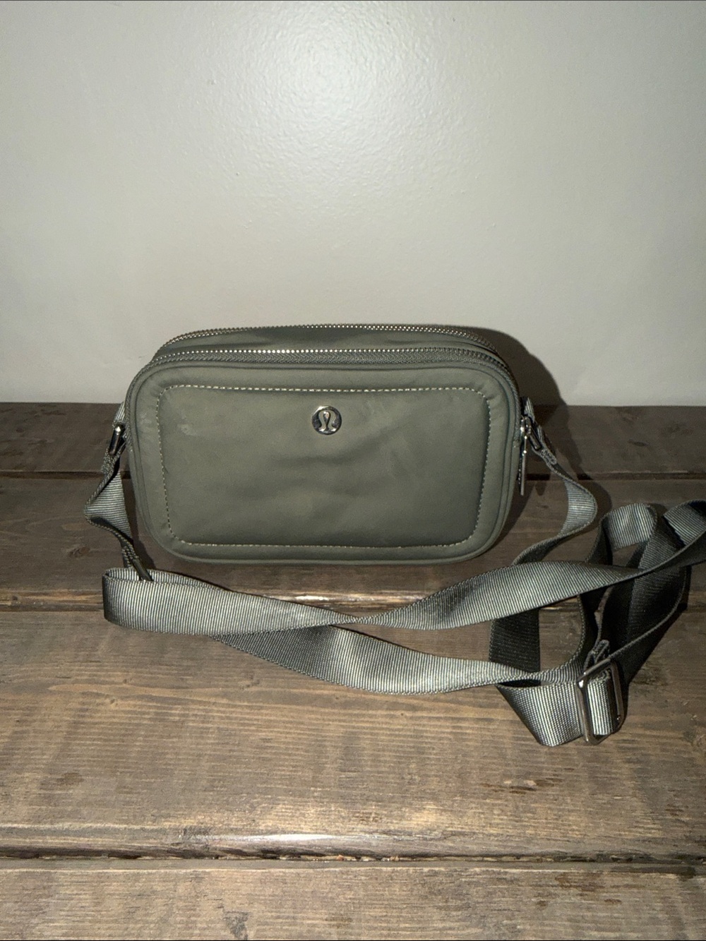 Lululemon Athletica Olive Green Camera Crossbody Bag